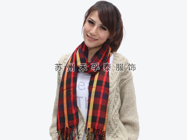新款人棉彩色條紋圍巾廠家訂做批發