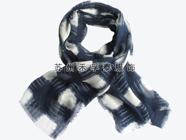 人棉方塊扎染圍巾廠家訂做批發(fā)