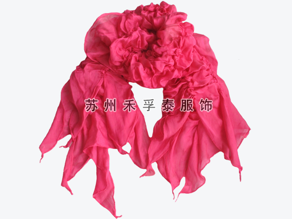 新款時尚荷葉邊圍巾廠家訂做